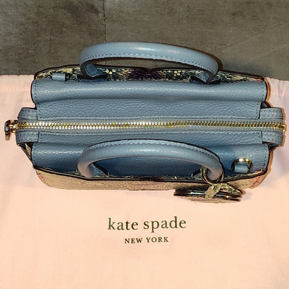 KATE SPADE NEW YORK SPENCER MULTICOLOR PYTHON SNAKE CROSSBODY TOTE WITH DUSTBAG - Picture 13 of 17